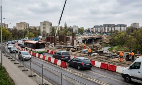 Budowa nowego mostu w ciągu Al. Unii Lubelskiej: nadchodzą utrudnienia w ruchu