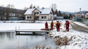 Szkolenie ratowników wodno-lodowych w Kaniowie