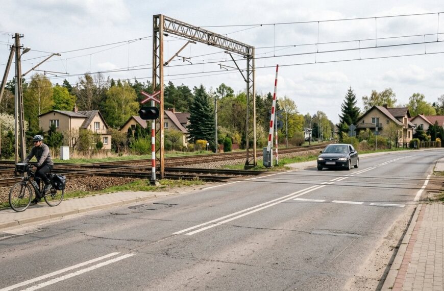 Kolizja na przejeździe kolejowym w Michałowicach. Utrudnienia w ruchu
