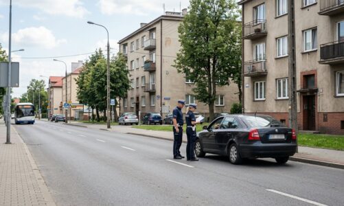 Kontrola drogowa na ulicy Żywieckiej. Zatrzymano kierowcę z zakazem i osobę poszukiwaną