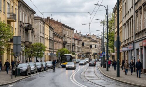Utrudnienia w ruchu na ulicy Józefa Piłsudskiego w Bielsku-Białej