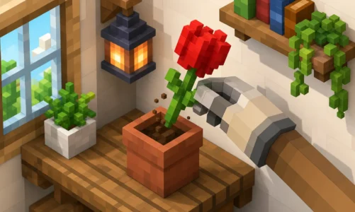 Doniczka w Minecraft — jak zrobić i jakie rośliny w niej trzymać