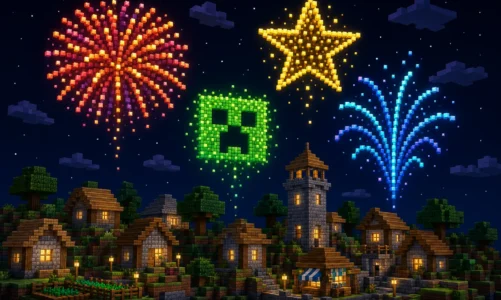 Fajerwerki w Minecraft — przepis i wszystkie kombinacje efektów