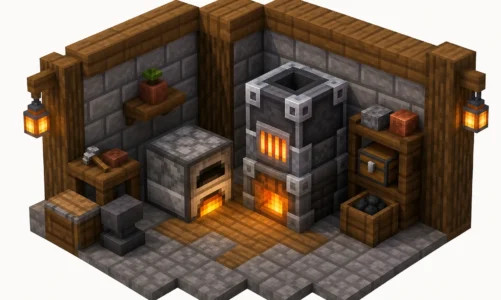 Piec hutniczy w Minecraft — przepis i porównanie z piecem zwykłym