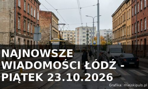 Najnowsze wiadomości Łódź – Piątek 23.10.2026